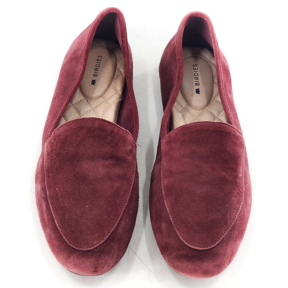 BIRDIES Vesper Suede Slip On‎ Loafer Flats Limited Edition Color Pinot - Picture 2 of 6